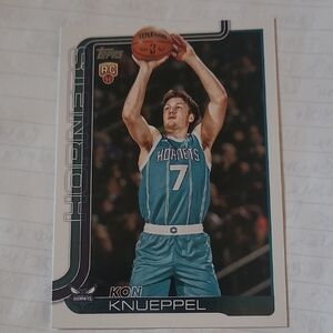 Topps Charlotte Hornets Kon Knueppel Card - Teal, White